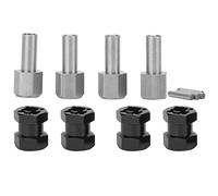 Sorandy Adaptateur de Pilote de Moyeu Hexagonal de Roue d'extension RC, Adaptateur d'extension de 12 Mm, Léger avec Simulation 'Escalade de Véhicule, Idéal pour D90 AX10 CC01 SCX10 (Black)