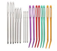 Sorandy Aiguilles à Fil en Acier Inoxydable, Ensemble de Pointes émoussées Durables pour Coudre des Projets Faits à la Main, Kit de Fournitures de Couture de 17 Pièces pour les Amateurs de Travaux