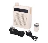 Sorandy Amplificateur Vocal Portable, Amplificateur de Microphone sans Fil, de Puissance de Crête de 25 W avec Autonomie de 25 Heures et Son Clair, Haut-parleur Magnétique de Terres Rares de 3 (WHITE)
