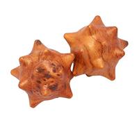 Sorandy Balles de Massage Pointues Portables pour les Mains, 2 Pièces, pour Exercer les Muscles de la Paume, Balles de Massage Relaxantes en Bois à Pointes pour les Employés de Bureau