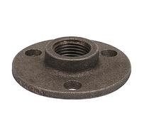 Sorandy Base de Tuyau à Bride 3 Trous, Bride de Sol en Alliage Durable pour la Fixation de Tuyaux 65mm DN15 10 Pièces (fonte)