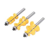Sorandy Bit de Routeur de Rond, 3pcs 8 Mm Tige de Routeur Architectural Droit de Frappeur de Moulin