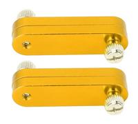 Sorandy Bloc de Positionnement de Règle en Alliage D'aluminium, Clôture D'arrêt Compacte Anodisée avec Bloc de Limite Réglable pour le Travail du Bois, Compatible avec les Règles en (GOLD)