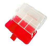 Sorandy Boîte de Rangement à Trois Couches, Boîte à Outils de Pliage en Plastique, Organisateur de Services Publics à Domicile Polyvalent, Organisateur Polyvalent Portable pour Artisanat (rouge)