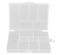 Sorandy Boîte de Rangement Transparente à 6 Grilles, Artisanat de Bricolage, Couvercle de Scellage Durable pour Perles, Boucles D'oreilles, Pilules, Matière Plastique Transparente