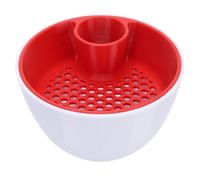 Sorandy Bol à Pistache à Double Chambre avec Récipient à Coquille, 3D imprimé 2 en 1 Organisateur de Collation, Grand Bol de Serrage à Double Plat avec Compartiment Poubelle intégré à la (Rouge blanc)