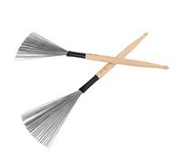 Sorandy Brosse à Tambour, Bâtons D'érable à Double Usage, pour la Pratique des Percussions Jazz, Compactes et Portables, 2 Pièces (Couleur du bois)