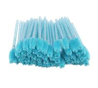 Sorandy Brosse de Maquillage Jetable en Nylon, Baguettes de Mascara, Cils et Sourcils pour Voyage, 50 Pièces, Rose, Violet, Vert, Noir (bleu clair)