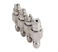 Sorandy Buse de Nettoyeur Haute Pression à 4 Voies, Buse à Tige en J en Acier Inoxydable, de Pulvérisation avec Connexion Rapide de 1/4", Angle de Pulvérisation de 0 à 25 et 2 GPM, Idéale pour les