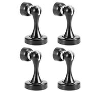 Sorandy Butée de Porte Magnétique en Acier Inoxydable, Butée de Porte Murale à Fort Magnétisme pour Tout Type de Mur, avec 2 Accessoires de Montage Noir épaissi
