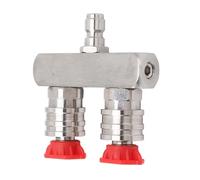 Sorandy Buzle à Double Pression, Acier Inoxydable 2 en 1 Pouse de Laveuse à Double Pointe avec 1/4 Connexion Rapide pour Le Lavage de la Voiture, la Maison, Le Jardin