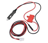 Sorandy Câble d'alimentation 12 V CC, Cordon d'alimentation Haute pour Radio Mobile avec Prise Allume-Cigare et Double Fusible, 1,5 M de Long