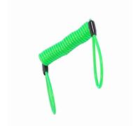 Sorandy Câble de sécurité de Verrouillage de Disque D'alarme de Moto avec Rappel de Ressort pour la sécurité et la Prévention des Dommages, Bobine en Acier de 1.25m (vert fluorescent)