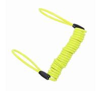 Sorandy Câble de sécurité de Verrouillage de Disque D'alarme de Moto avec Rappel de Ressort pour la sécurité et la Prévention des Dommages, Bobine en Acier de 1.25m (YELLOW)