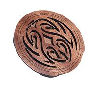 Sorandy Cache-trou pour Guitare, Cache-trou pour Guitares Folk Acoustiques, Tampon de Rétroaction en Bois d'acajou avec Bord en Mousse Souple, Idéal pour l'égaliseur, 10 Cm de Diamètre (8)