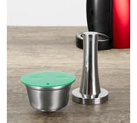 Sorandy Capsule de café, Dosette de café Réutilisable en Acier Inoxydable avec Cuillère Doseuse et Brosse, Fournitures de Machine à café D'extraction Améliorées pour le Brassage à