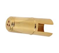 Sorandy Capuchon de Protection pour Embout de Saxophone, Couvercle de Saxophone en Métal doré, Capuchon de Clarinette Léger avec Motif de Ligature, Idéal pour Soprano et Clarinette (Voix alto)