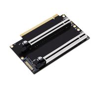 Sorandy Carte Séparatrice PCIE Dual X8 avec Support d'alimentation | Contacts plaqués or 5U, conception durable, adaptés aux SSD NVMe, connecteurs métalliques renforcés