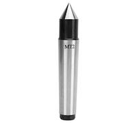 Sorandy Centre Mort MT2 à moitié cranté, Centre de Tour en Acier à Haute Teneur en Carbone pour Usinage CNC de Précision à Grande Vitesse avec Joint d'étanchéité et Tête Intégrée en Alliage Dur