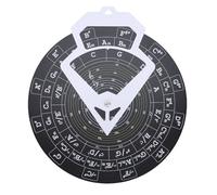 Sorandy Cercle des Cinquièmes Roue, 30 Cm de Diamètre à Suspendre au Mur, Roue D'Accords en PVC, Outil D'apprentissage de la Mélodie avec Tableau des Accords de Guitare pour (RMT-A10B (Noir))