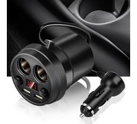 Sorandy Chargeur de Voiture Intelligent Double USB avec Surveillance de Tension en Temps Réel, Charge Rapide pour Téléphone Tablette PC, Idéal pour Les Véhicules avec Porte-gobelet