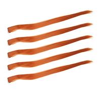 Sorandy Clamp/Holder de Postiche Droit coloré Pratique Facile à Peigner pour Accessoire de Cheveux de Cosplay de Fête 5 Pièces Postiche à Clipser (ORANGE)