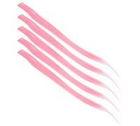 Sorandy Clamp/Holder de Postiche Droit coloré Pratique Facile à Peigner pour Accessoire de Cheveux de Cosplay de Fête 5 Pièces Postiche à Clipser (rose clair)