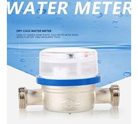 Sorandy Compteur D'eau Froide de 15mm, Conception Compacte, Débitmètre D'eau Durable pour la Maison et le Jardin avec Couvercle en Laiton et éléments en Acier de qualité