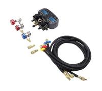 Sorandy Compteur Numérique à Collecteur Unique, Manomètre de Réfrigérant AC, Kit de Test du Système CVC avec Robinet à Tournant Sphérique en Laiton ABS de qualité Industrielle, Idéal pour le