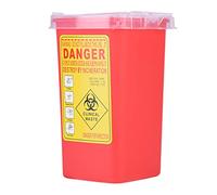 Sorandy Conteneur pour Objets Tranchants et Tranchants Médicaux en Plastique, 1 L, Jaune, Résistant aux Perforations, pour une élimination Sûre des Aiguilles (rouge)