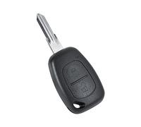 Sorandy Coque de urable à 2 Boutons pour et Logan, Coque de clé Noire de Haute qualité pour Une Installation Facile, Convient pour Le Remplacement de de Voiture