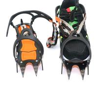 Sorandy Crampons à Glace à 12 Dents, Chaussures de Bottes de Neige D'hiver | Crampons de Traction Antidérapants pour Pince à Glace, en Acier au Manganèse pour US 6-13.5 avec Pochette de Rangement
