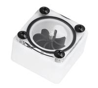 Sorandy Débitmètre D'Eau à avec Indicateur de Vitesse de Rotation, fabriqué en POM et Matériau Acrylique de Haute qualité, adapté au Système de Refroidissement par Eau PC (3 passes)
