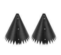 Sorandy Déflecteur d'écureuil pour Poteau de Mangeoire à Oiseaux, 16 Pouces, Oscillation Rotative à Bord à Pointes |PVC Noir, pour Mangeoires Suspendues Extérieures (45,7 cm / 18 Pouces)