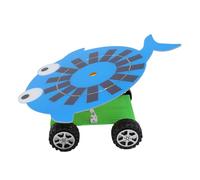 Sorandy Énergie Solaire Jouet à énergie Solaire Mini-Voiture 5W Panneau de Silicium Monocristallin, Expérience en Sciences de l'éducation pour Les Enfants avec Un Design de Poisson de Dessin animé