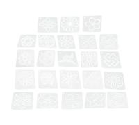 Sorandy Ensemble de 23 Modèles de Quilting DIY, Pochoir en PP givré 12 Cm X 12 Cm, Gabarit de Découpe pour Quilting de Vêtements avec Motif Semi-transparent pour Broderie, Couture et