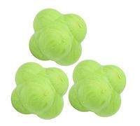 Sorandy Ensemble de Balles de Réaction pour L'entraînement d'agilité - 3 Balles de Réflexe TPR de Forme Hexagonale pour Le Sport et Le Fitness - Équipement Portable de Coordination œil-Main (Green)