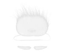 Sorandy Ensemble de Barbe de Père Noël Fausses Moustaches Blanches Amusantes pour Fête de Noël, Matériau en Flanelle Douce, Sourcils Autocollants pour Adultes et Enfants, Convient pour Fête Costumée