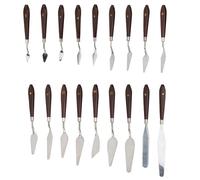Sorandy Ensemble de Couteaux à Grattoir à Peinture, Outil D'art Polyvalent pour Divers Effets de Peinture, Manche en Plastique pour Artistes et Amateurs, Couteau à Spatule 18 Pièces pour Fournitures