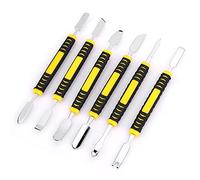 Sorandy Ensemble de Leviers Portables 6 en 1 à Extrémités Plates pour Téléphone Portable, Couteau à Outils D'ouverture en Acier au Carbone de Haute dureté pour Enlever les Coins Morts, Robuste et