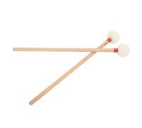 Sorandy Ensemble de Maillets de Tambour, 2 Pièces, Tête en Feutre de Laine de qualité Supérieure pour Percussion Douce, adapté aux Grosses Caisses et Timbales, Manche en érable (rouge)