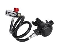 Sorandy Ensemble de Régulateur de Plongée Sous-marine Valve Respiratoire en Aluminium et Silicone M18x1,5 avec Réducteur de Pression de étage et Tuyau 3 8 24UNF pour 1 L de Plongée en