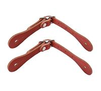 Sorandy Ensemble de Sangles D'éperons en Cuir Véritable pour L'équitation, Conception Réglable et Durable, adapté aux Sports équestres, 1 Paire (Brown)