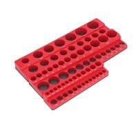 Sorandy Ensemble d'organisateurs de Douilles Magnétiques 3 Pièces, Support de Plateau de Douilles Magnétique avec Surface en Caoutchouc Souple pour 1/4, 3/8, 1/2", Peut Contenir 68, Idéal pour