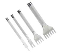 Sorandy Ensemble D'outils de Perforation à Dents en Acier Rapide, Perforatrice en Cuir Durable pour L'artisanat de Précision, Poignée Antidérapante Confortable, 1 Pièce (Jeu de dents 1+2+4+6)
