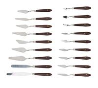 Sorandy Ensemble Professionnel de Couteaux à Grattoir à Peinture, Spatule de Peinture Polyvalente pour Artistes, Poignée en Plastique, Fournitures D'art pour les Amateurs de à L'huile [18 pièces]