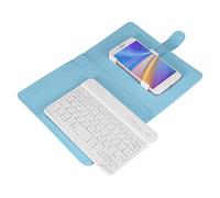 Sorandy Étui Universel pour Clavier Bluetooth avec Support, Design Folio Léger pour Téléphones iOS/, 4,5 à 6,8 Pouces, Parfait pour Taper et Regarder des Films (Bleu Ciel)