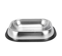 Sorandy Gamelle pour Chien en Acier Inoxydable, Plat Rectangulaire pour Nourriture et Eau pour Animaux de Compagnie 304 Haute Résistance avec Fond Antidérapant, Gamelle pour Chien et Chat, Grande