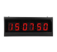 Sorandy Horloge Numérique LED, 18.9" Horloge Murale Digitale avec Heures, Minutes et Secondes, Horloge Rectangulaire Murale Minuteur pour Salon, Bureau, Salle de Conférence, Chambre à Coucher(Red)