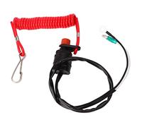 Sorandy Interrupteur D'arrêt d'urgence Universel pour Moteur de Bateau, Cordon D'arrêt d'urgence pour Moteur Hors-Bord 50 Cm, Bouton Poussoir sans clé pour Marine Yatch T15 F2.5